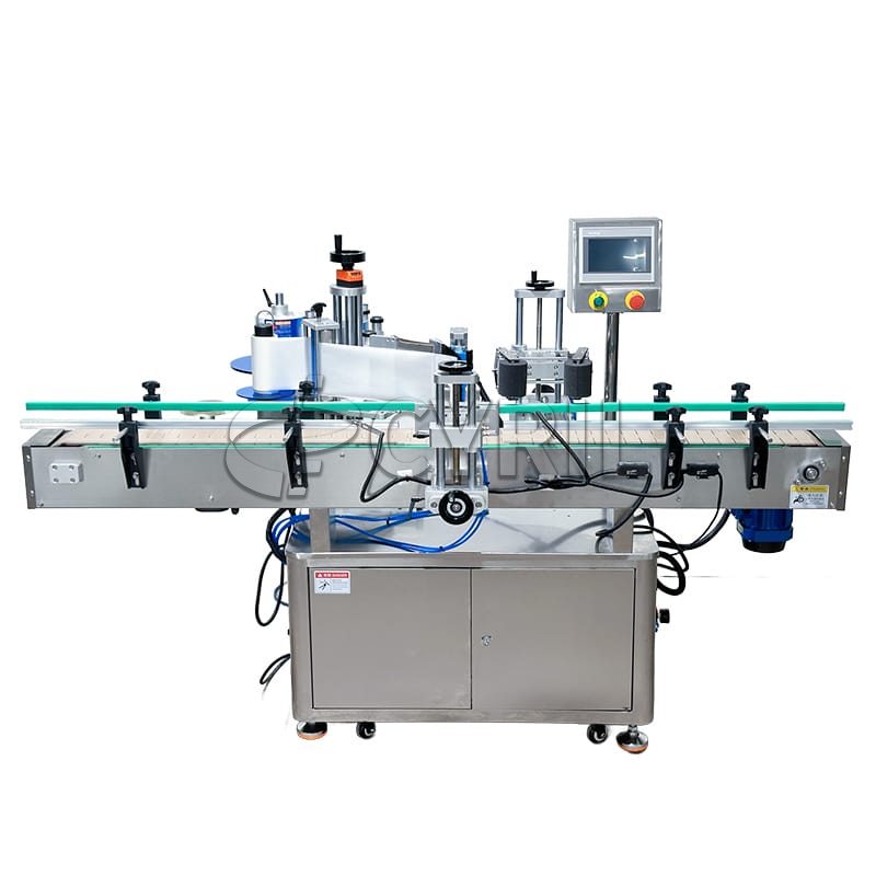 Fully automatic round bottle positioning and labeling machine