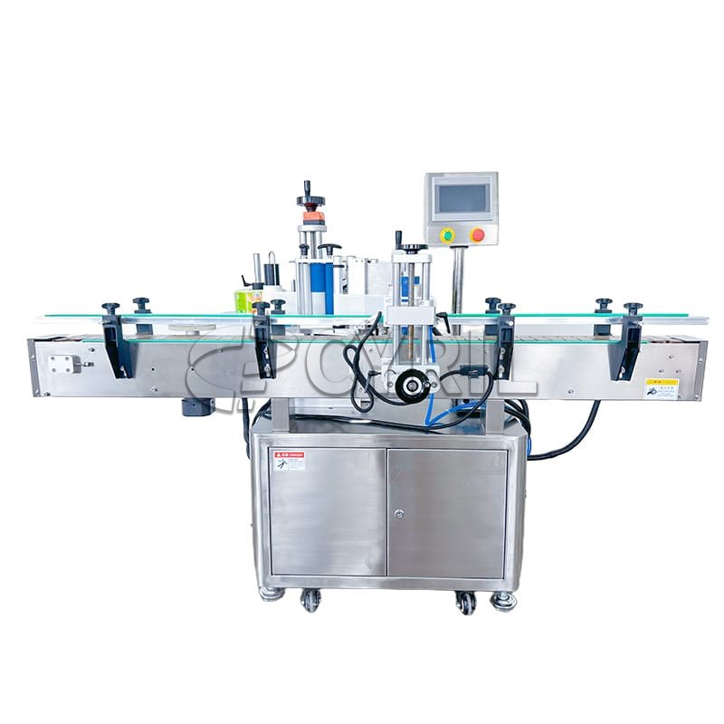 Fully automatic round bottle positioning and labeling machine
