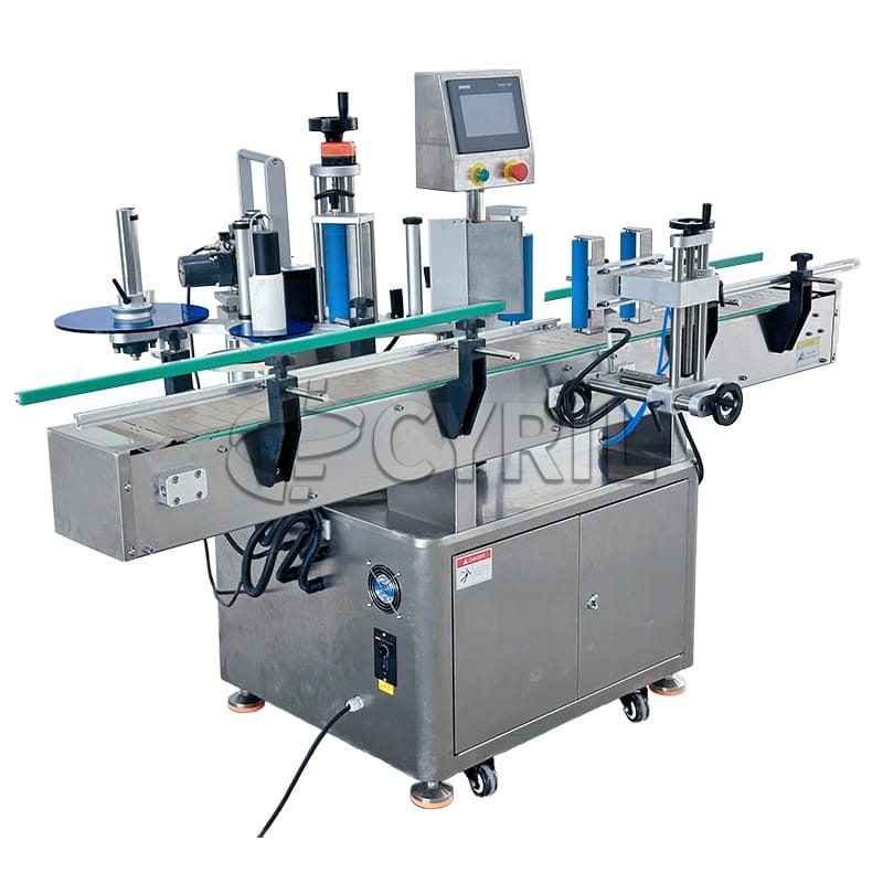 Fully automatic round bottle positioning and labeling machine