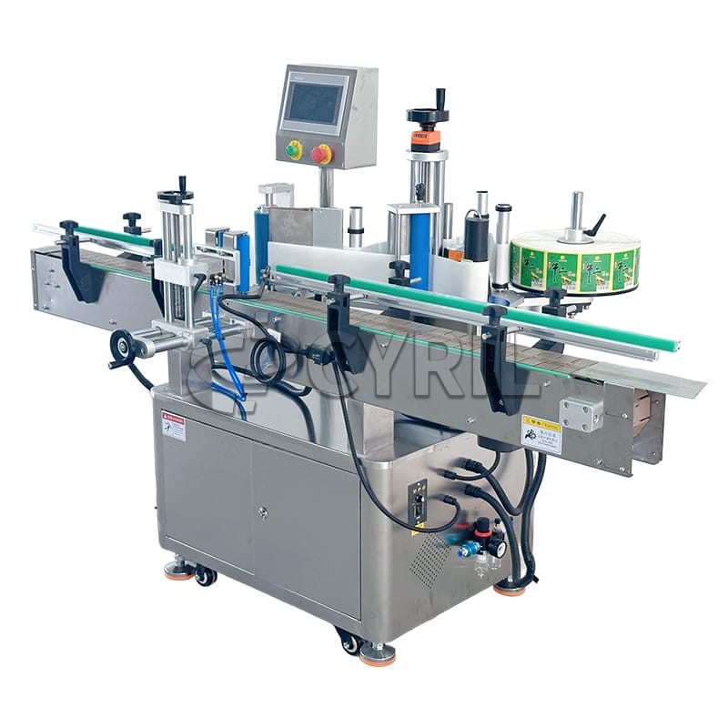 Fully automatic round bottle positioning and labeling machine