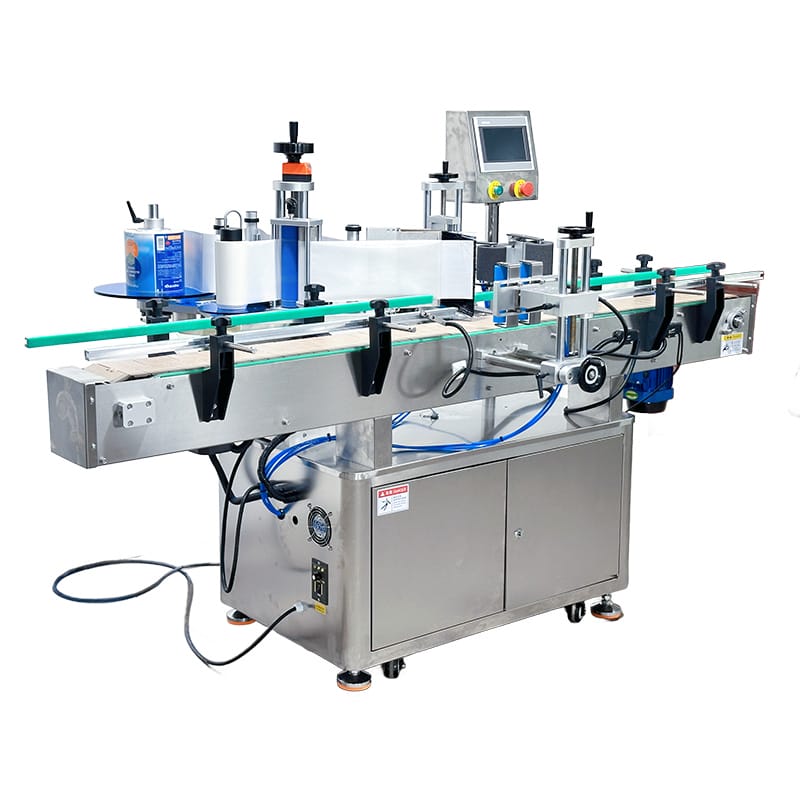 Fully automatic round bottle positioning and labeling machine