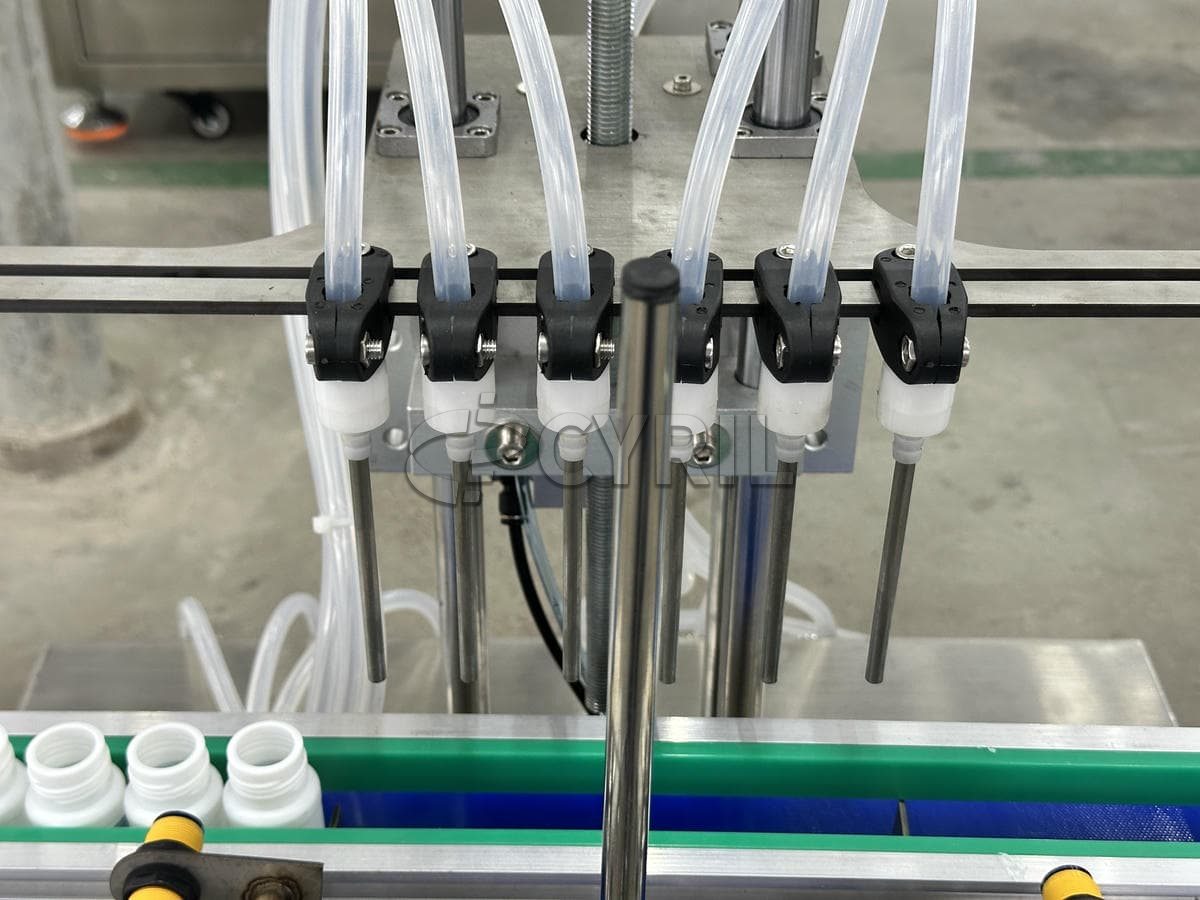 Desktop six-head electromagnetic pump filling machine