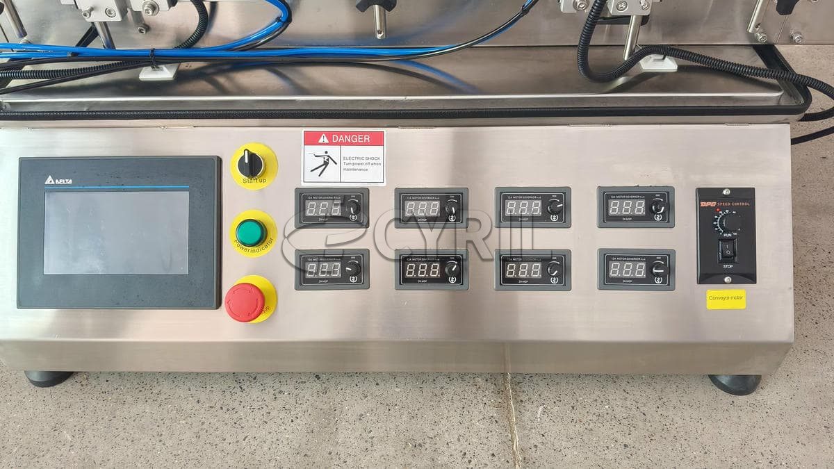 Desktop eight-head magnetic pump filling machine