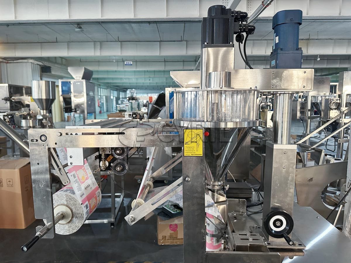 Powder packaging machine-direct push-back sealing
