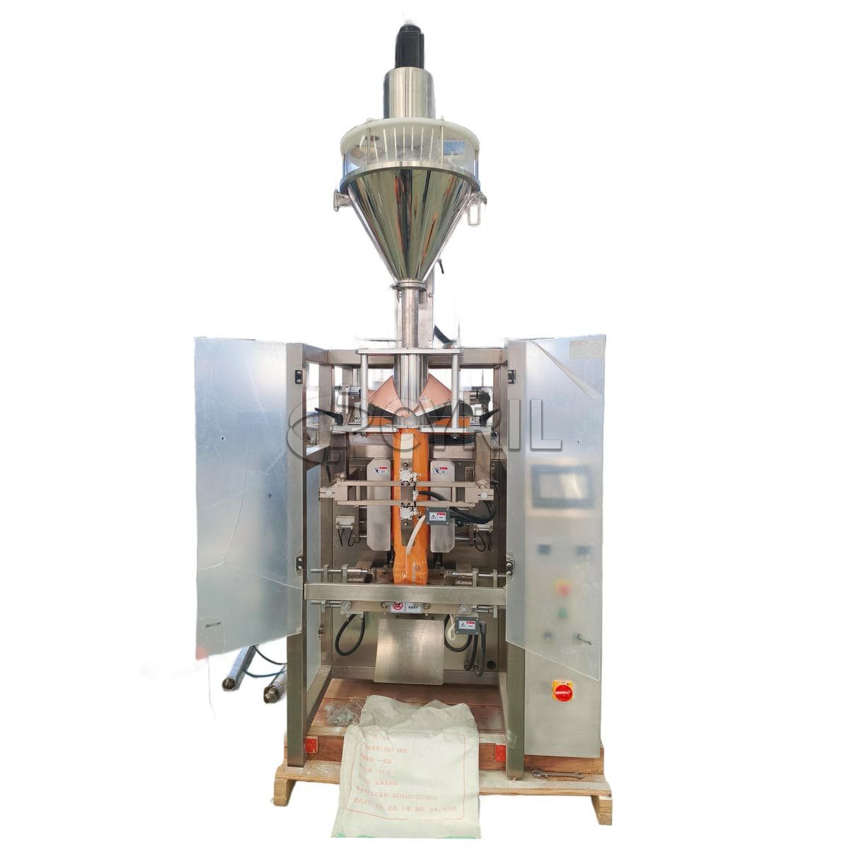 Lapel powder packaging machine + pin
