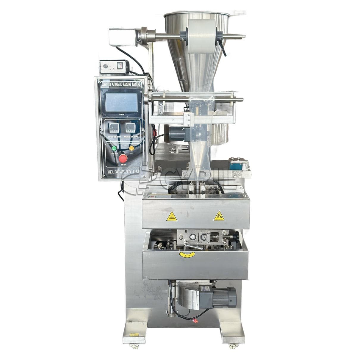 Four-edge sealing granule packaging machine