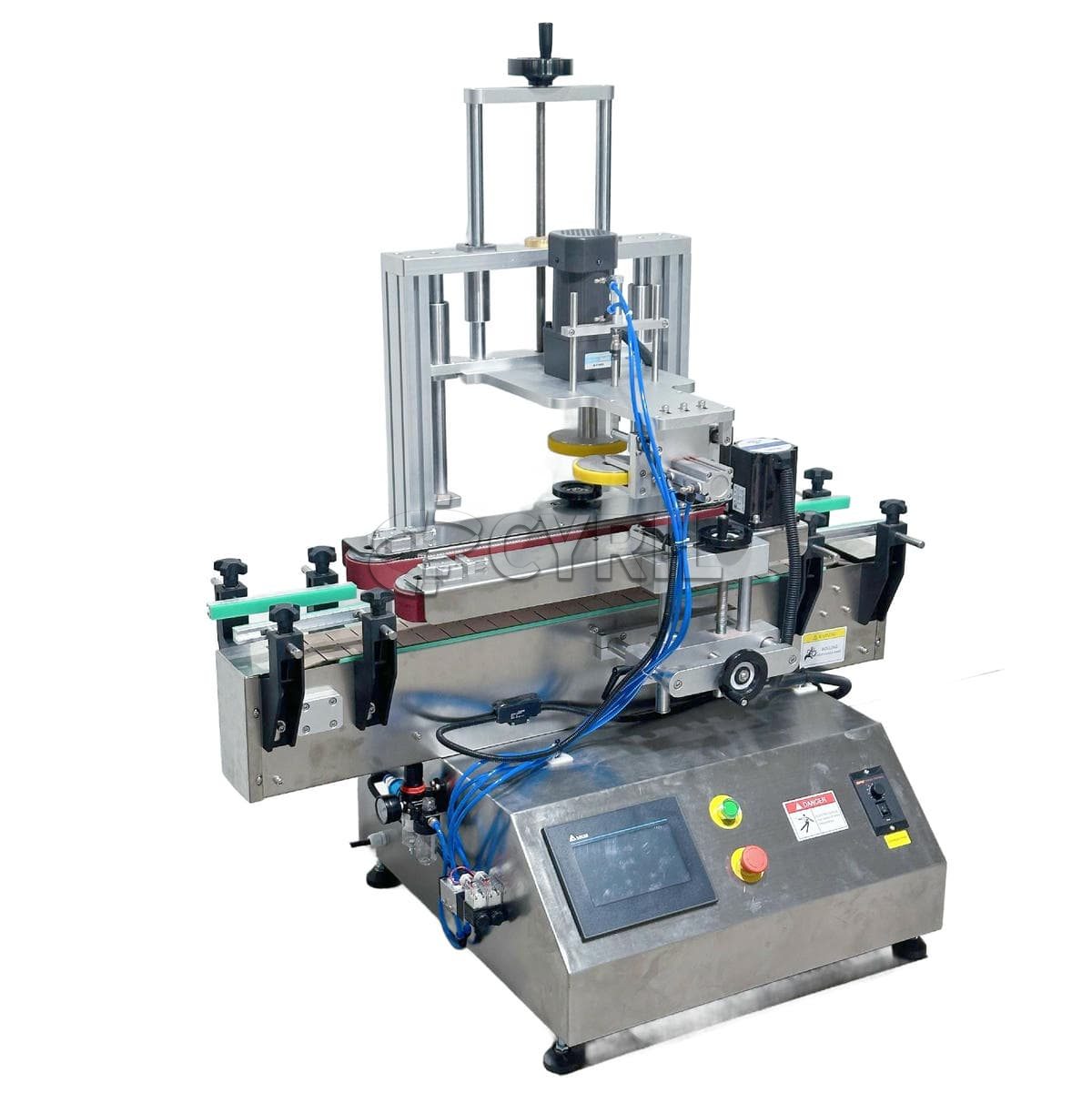 Desktop fully automatic three-wheel capping machine