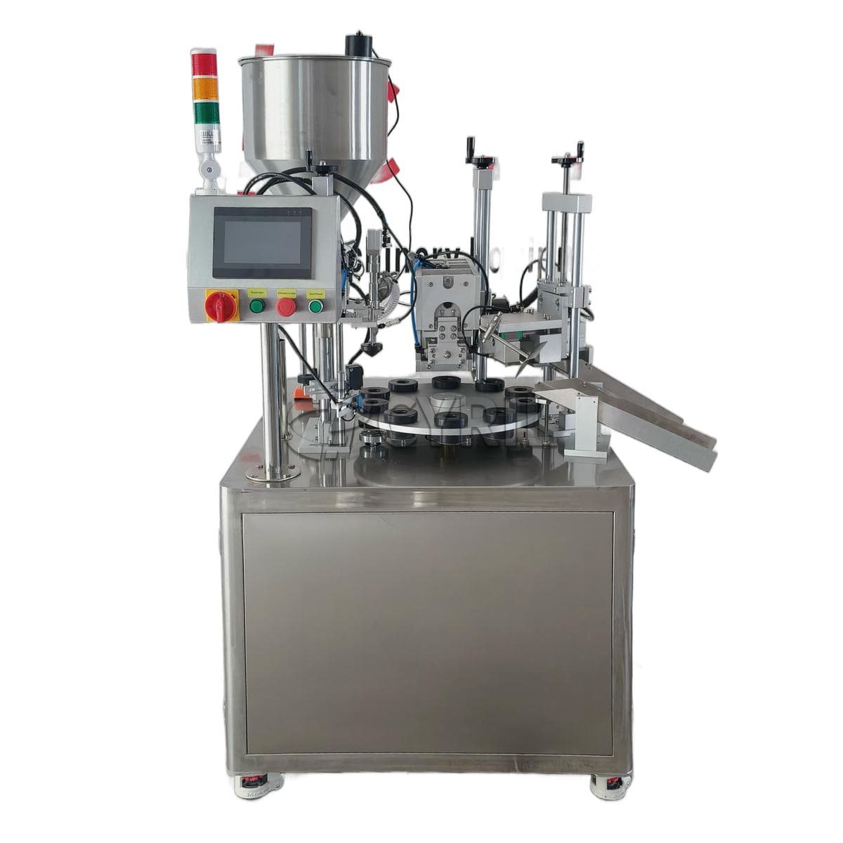 Fully automatic turntable filling and sealing machine