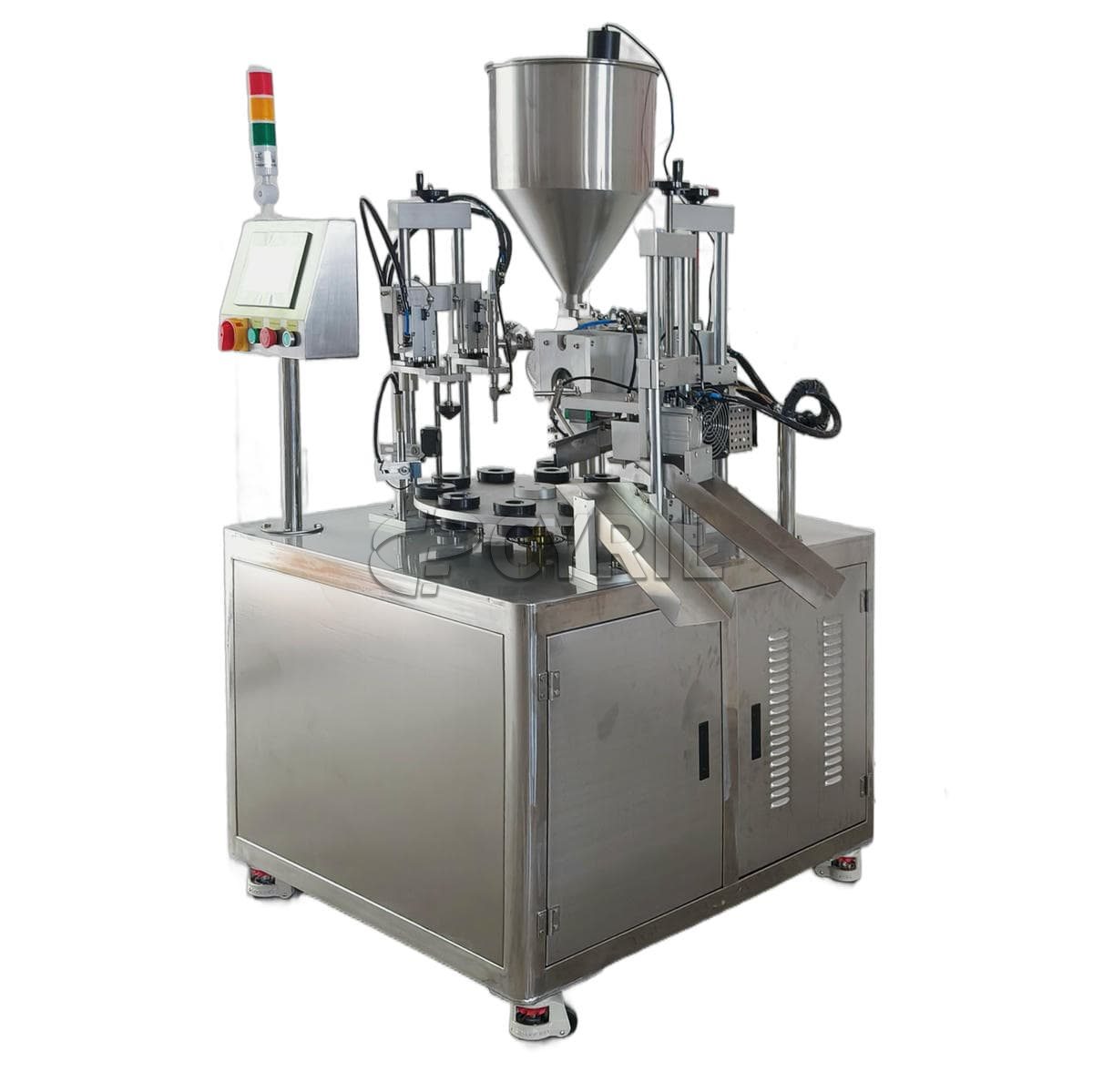 Fully automatic turntable filling and sealing machine