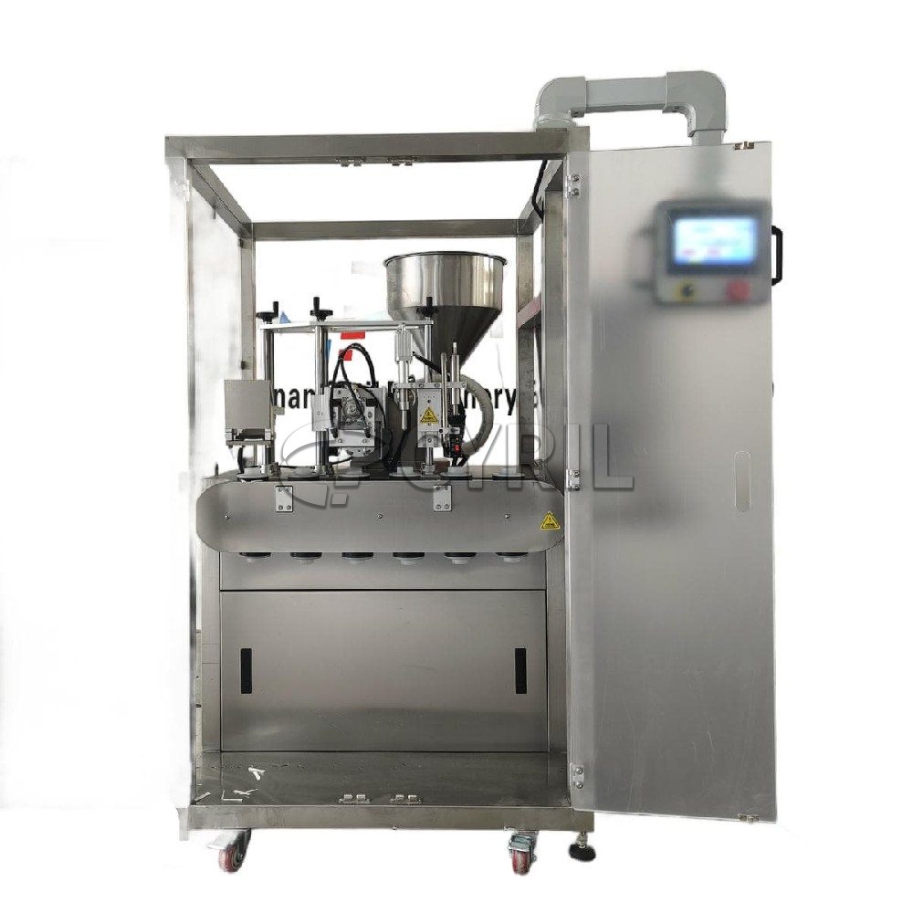 Linear filling and sealing machine