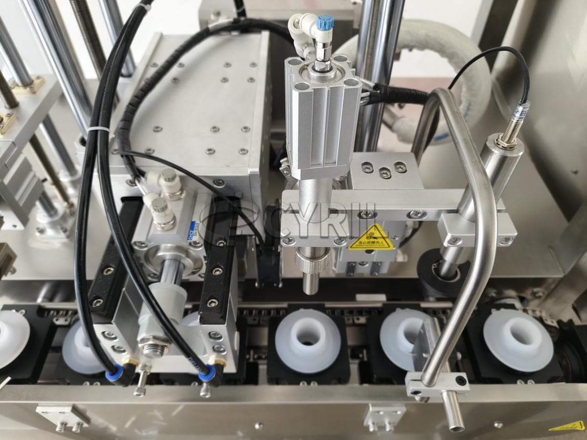 Linear filling and sealing machine