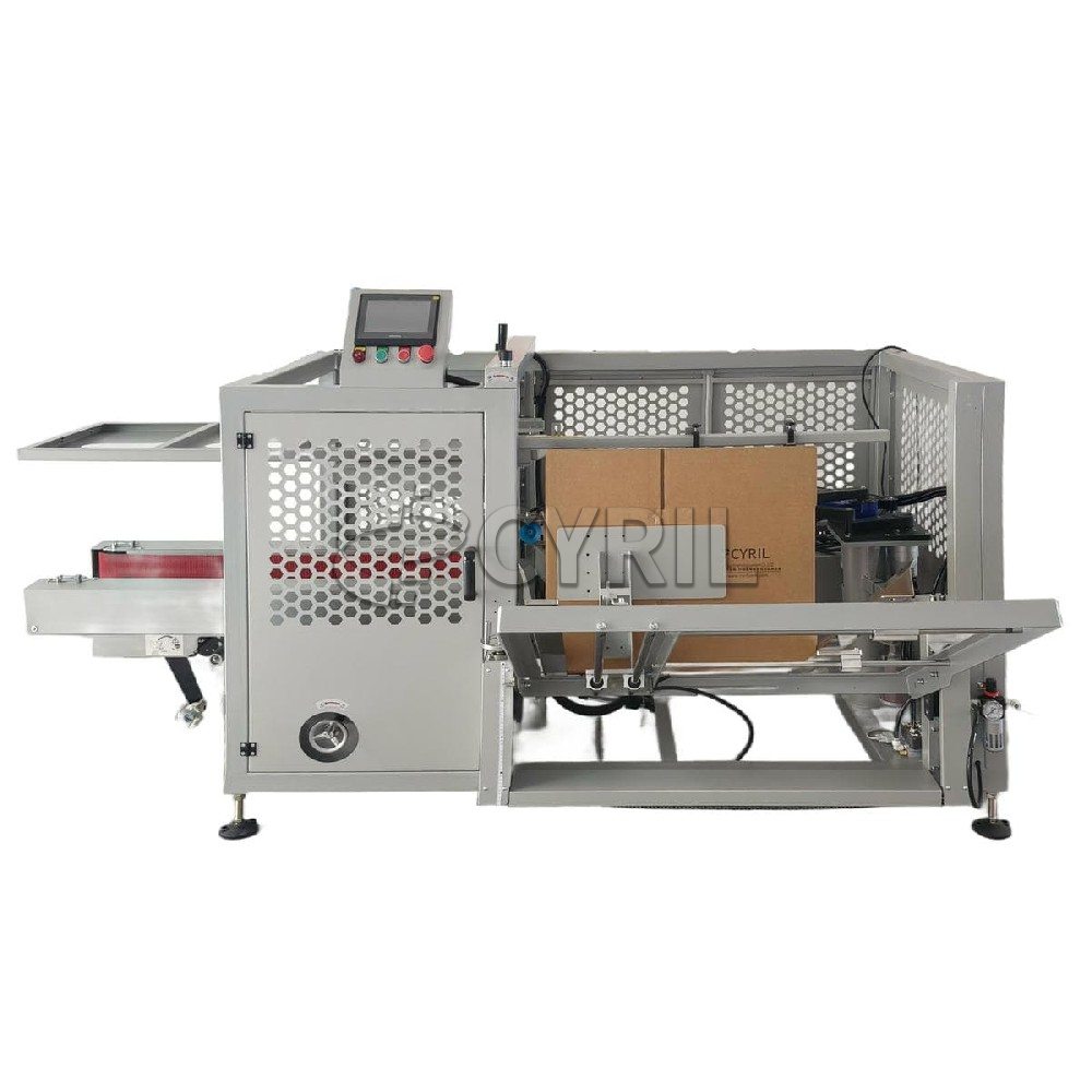 Unpacking and sealing machine