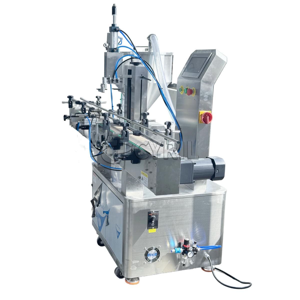 Single head gear pump round bucket filling machine