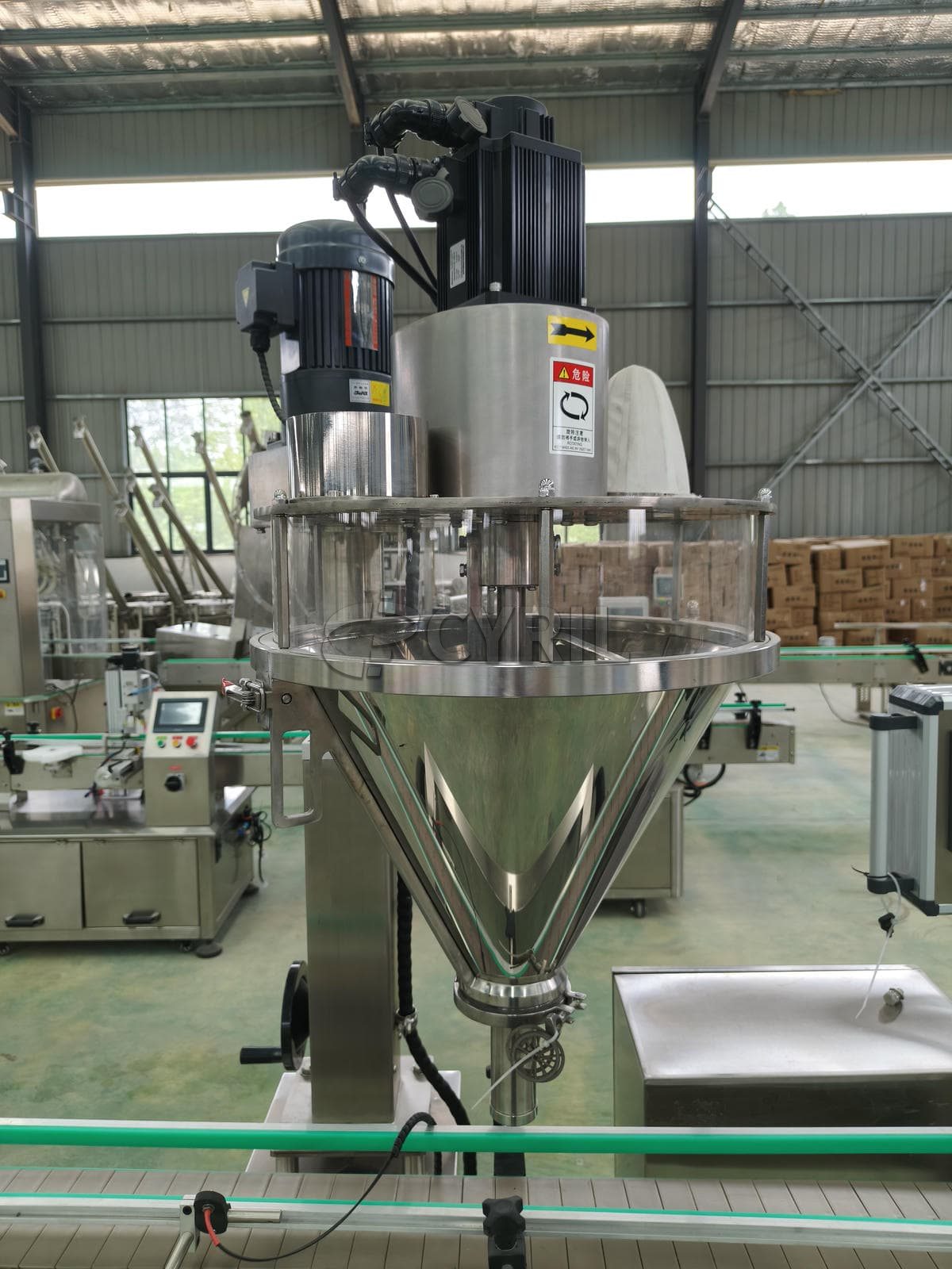 Single head powder filling machine