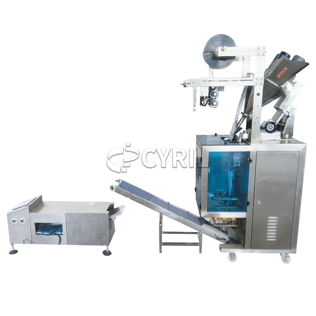 Incline push back sealing powder packaging machine