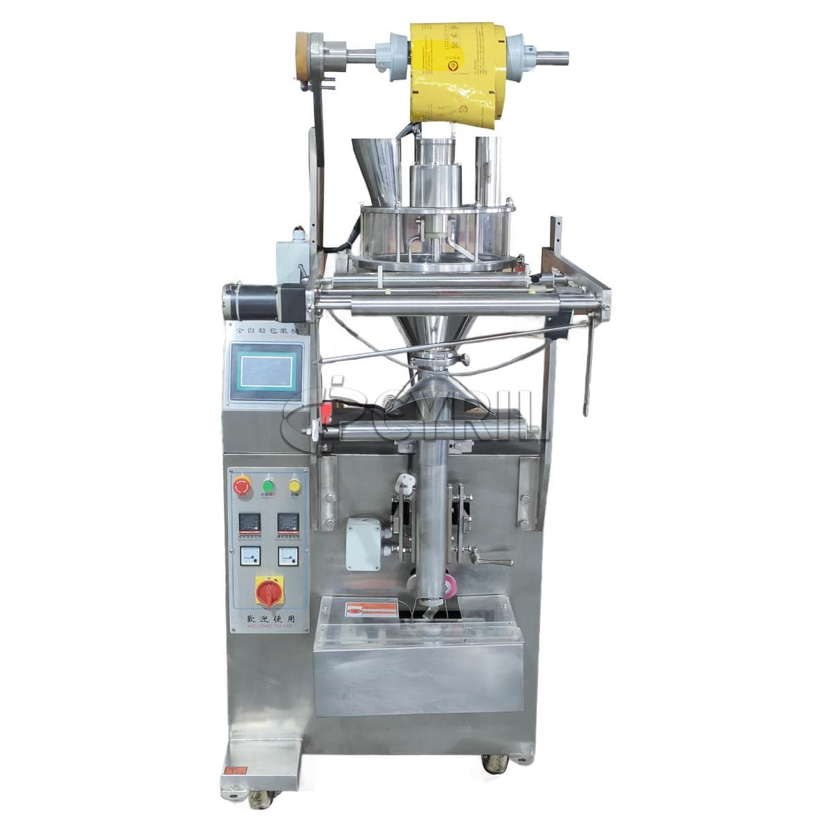 Small direct push powder packaging machine