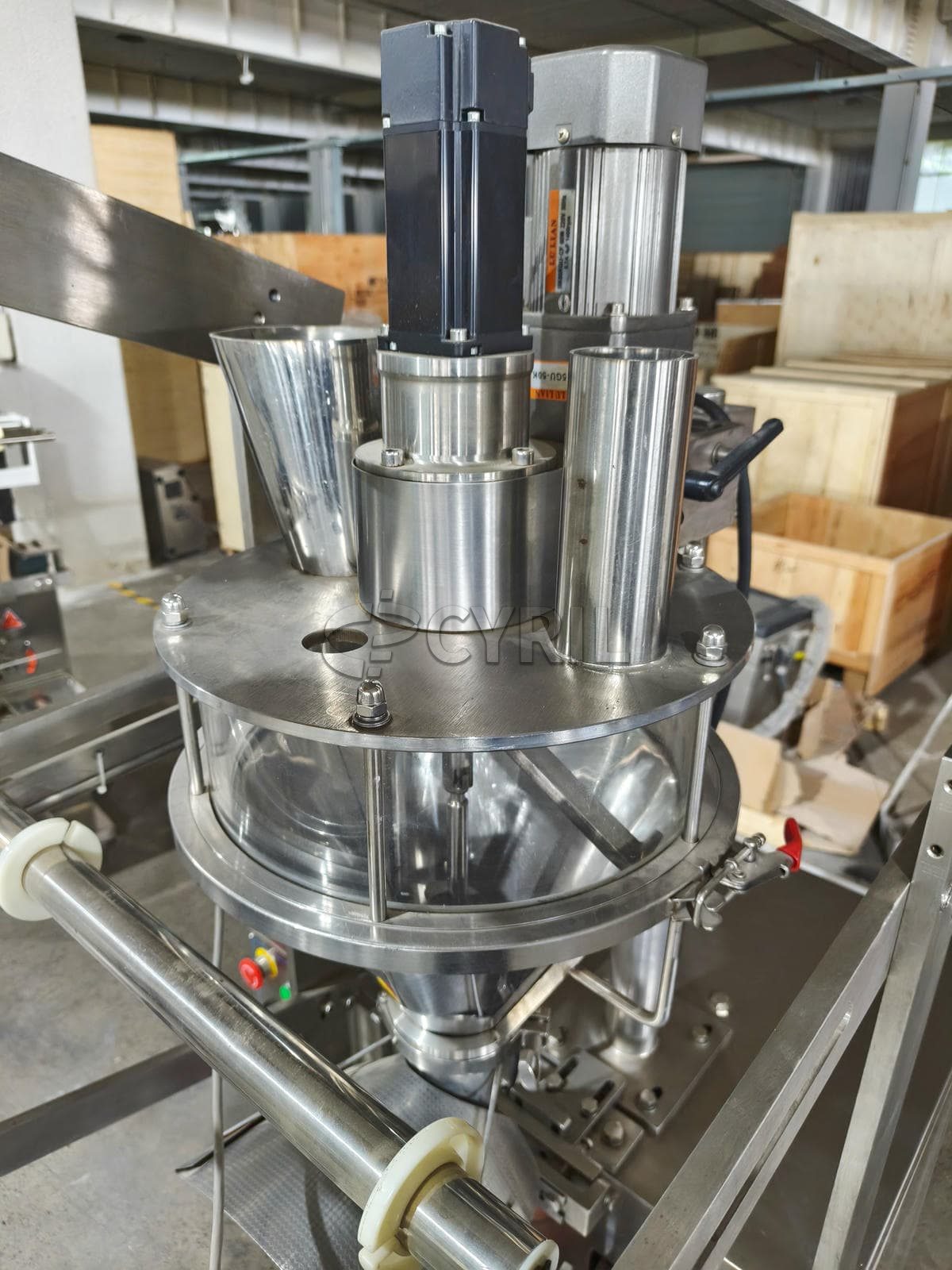 Small direct push powder packaging machine