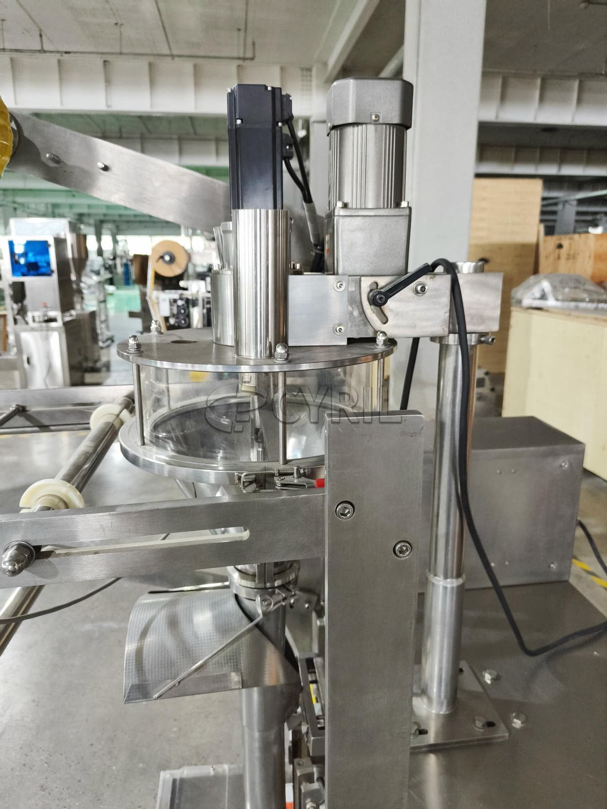 Small direct push powder packaging machine