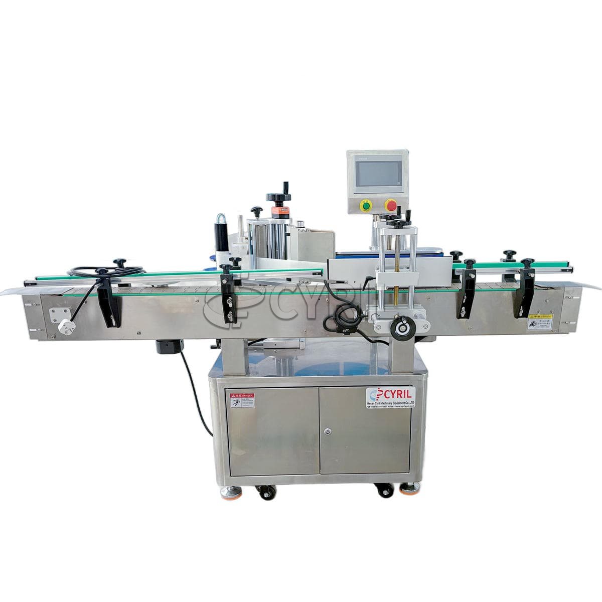 Round bottle rolling labeling machine
