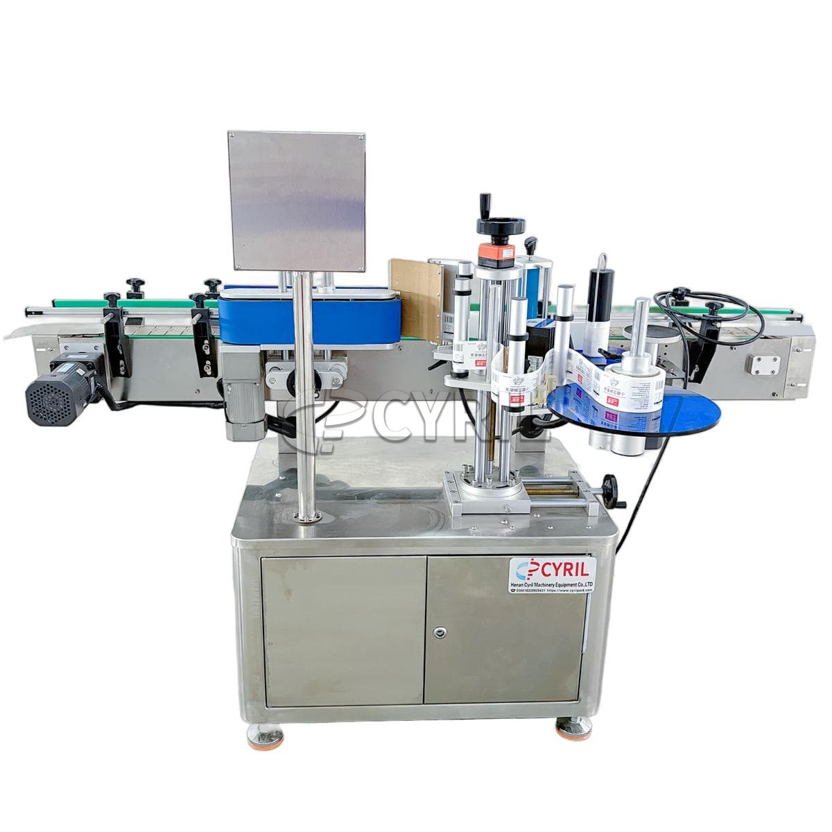 Round bottle rolling labeling machine
