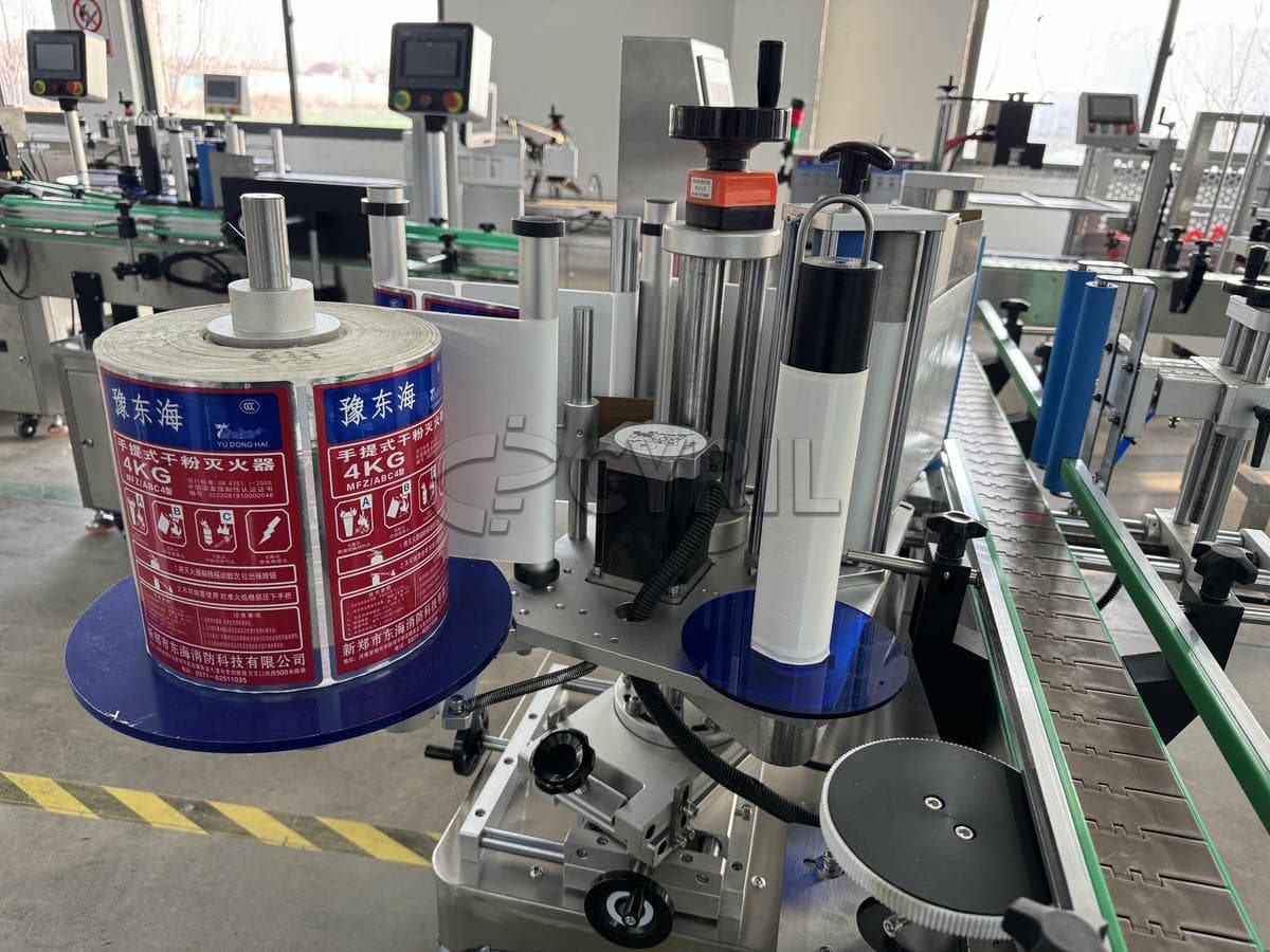 Round bottle positioning long glue stick labeling machine