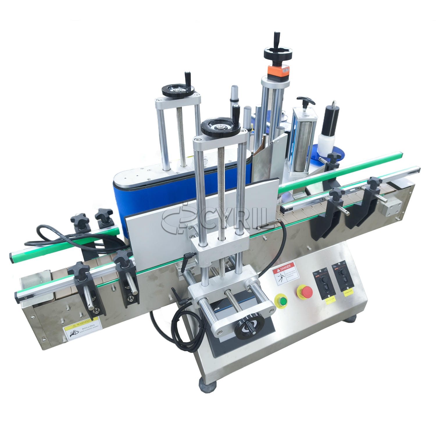 Desktop round bottle rolling labeling machine