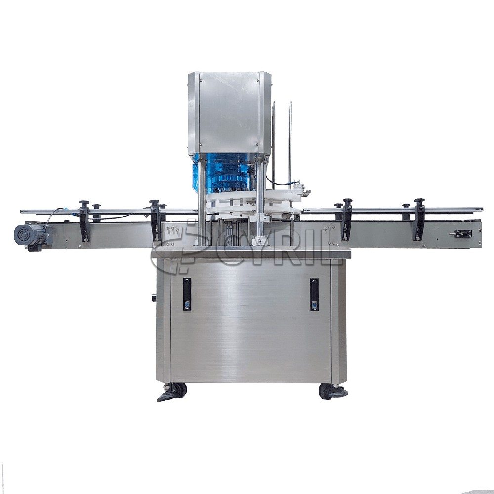 Rotary disc aluminum cap sealing machine