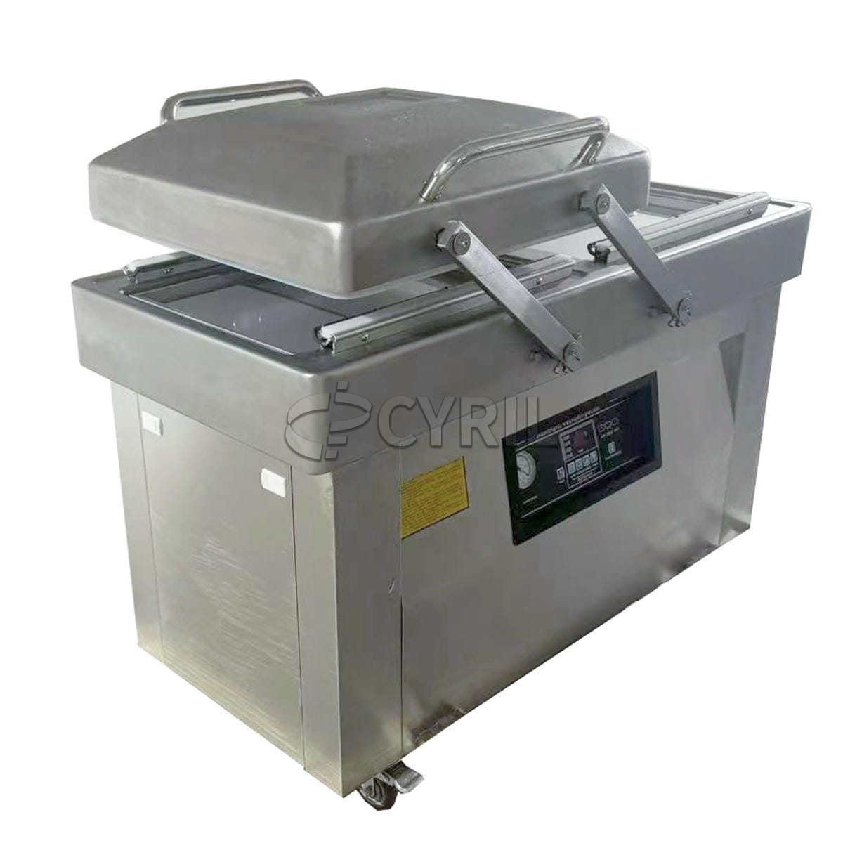 Double chamber vacuum packaging machine