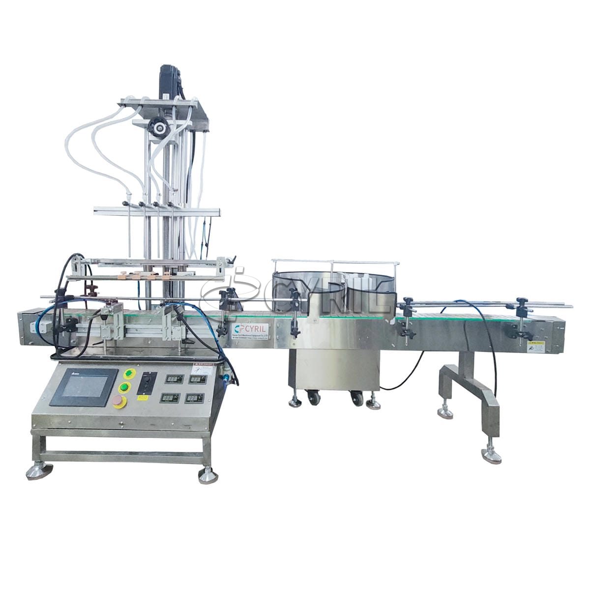 Desktop four-head magnetic pump filling machine