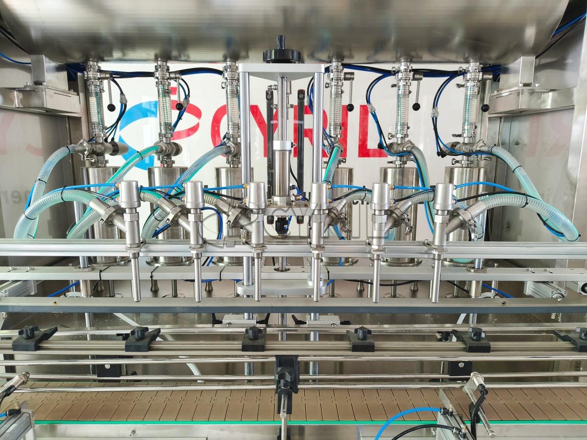 Servo six-head paste filling machine