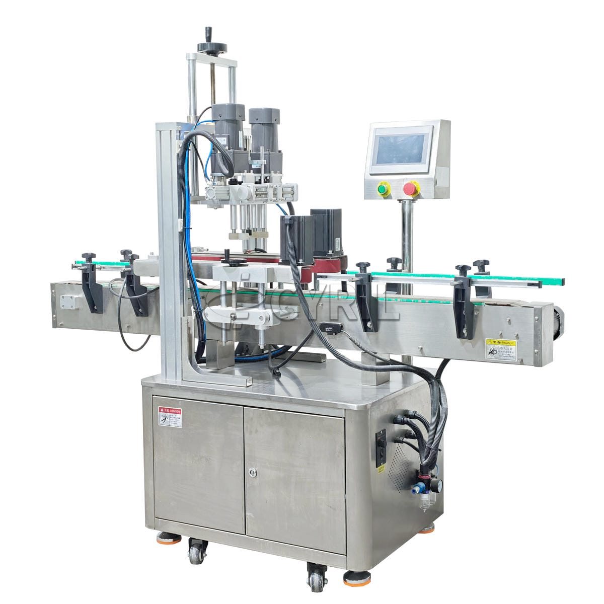 Four-wheel capping machine