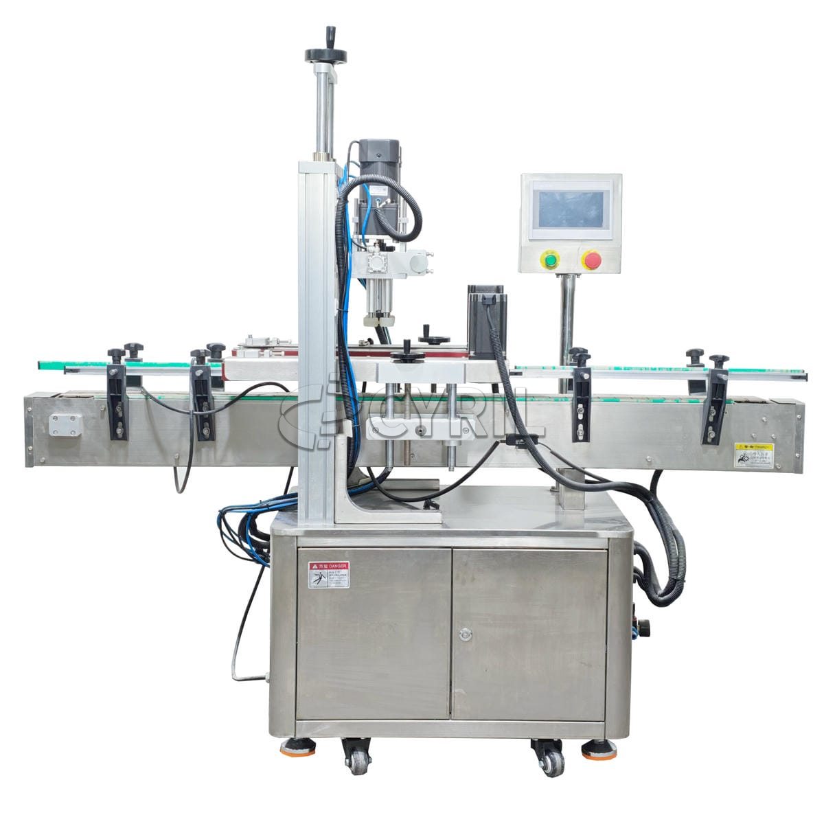 Four-wheel capping machine