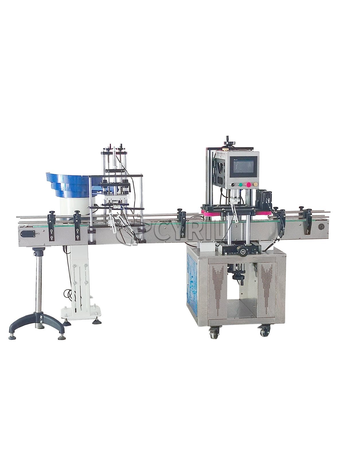 Four-wheel capping machine