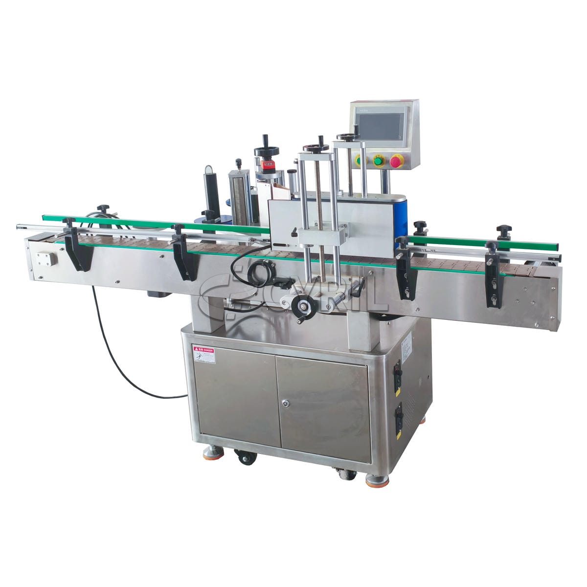 Fully automatic round bottle rolling labeling machine