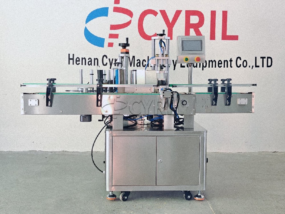 How do I adjust a round labeling machine to prevent label wrinkling?
