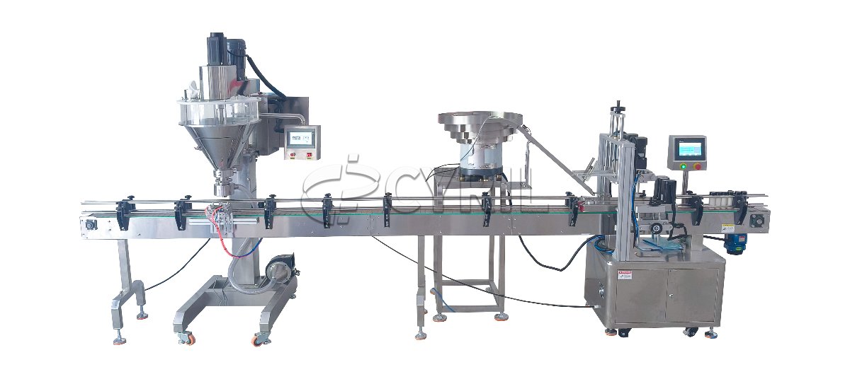 Powder filling machine + four-wheel capping machine
