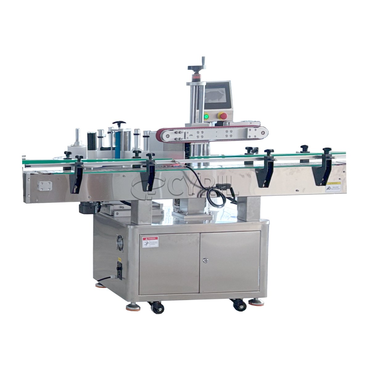 Four-head filling machine + four-wheel capping + aluminum foil sealing + round bottle positioning + laser coding + bottle sorting and collection