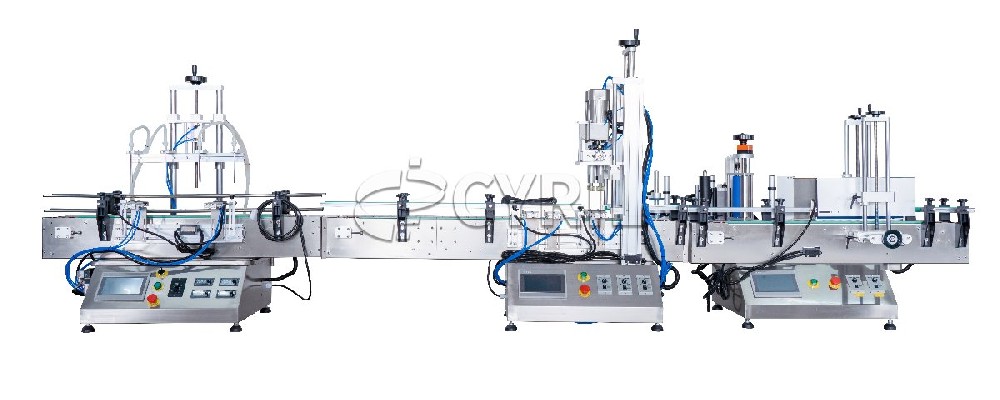 Desktop four-head filling + four-wheel capping + positioning round bottle