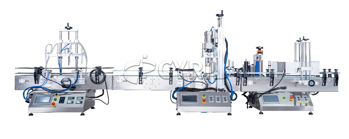 Desktop four-head filling + four-wheel capping + positioning round bottle