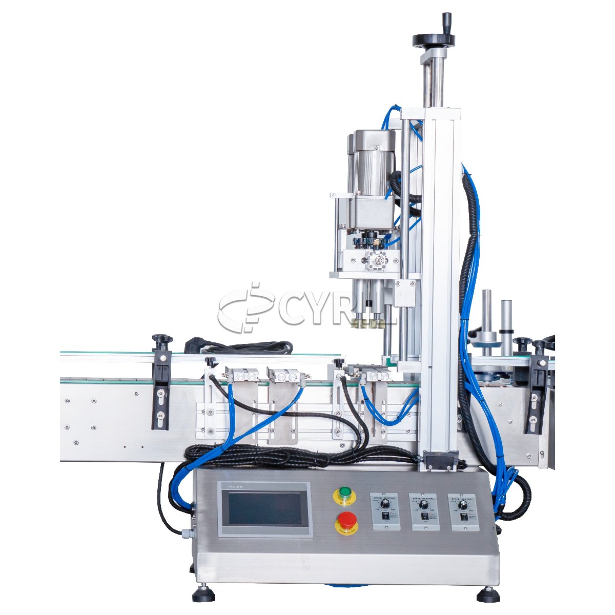 Desktop four-head filling + four-wheel capping + positioning round bottle