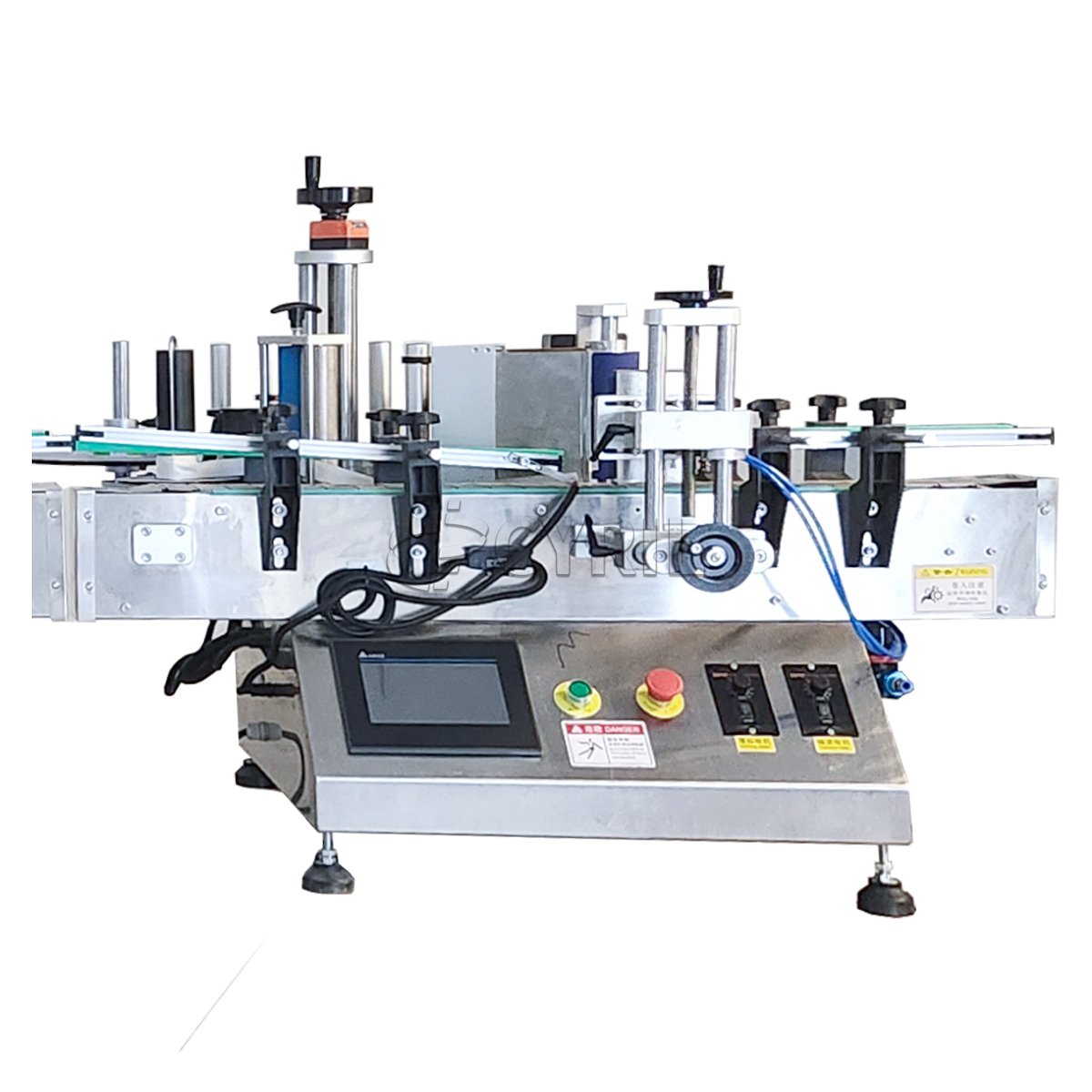 Desktop rotor pump + screw cap + round bottle positioning labeling