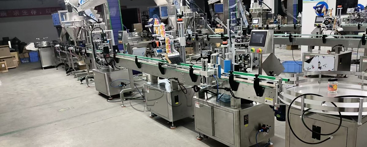 Double-head scale + powder + filling + capping + labeling + bottle sorting + bottle collection