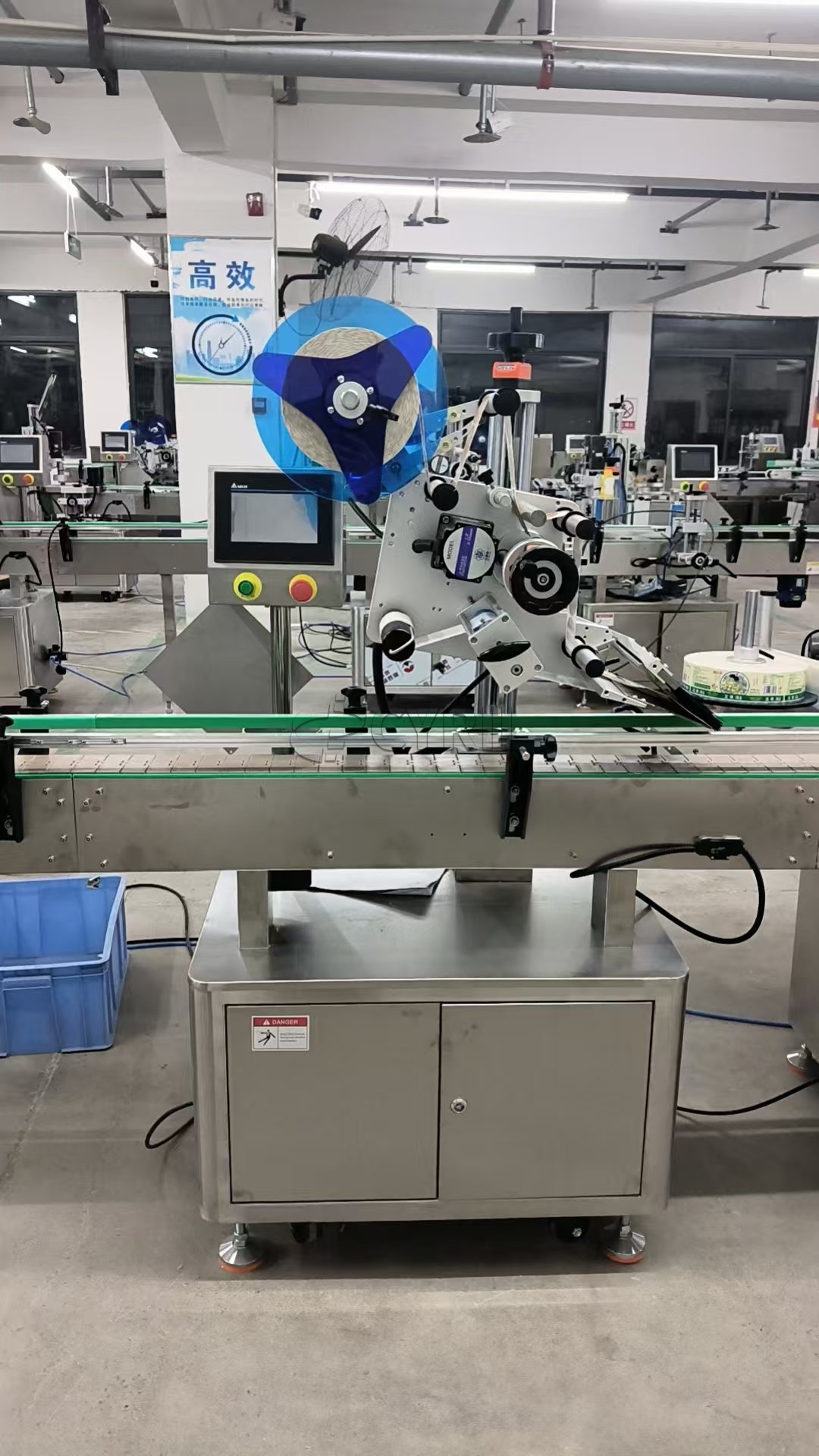 Double-head scale + powder + filling + capping + labeling + bottle sorting + bottle collection