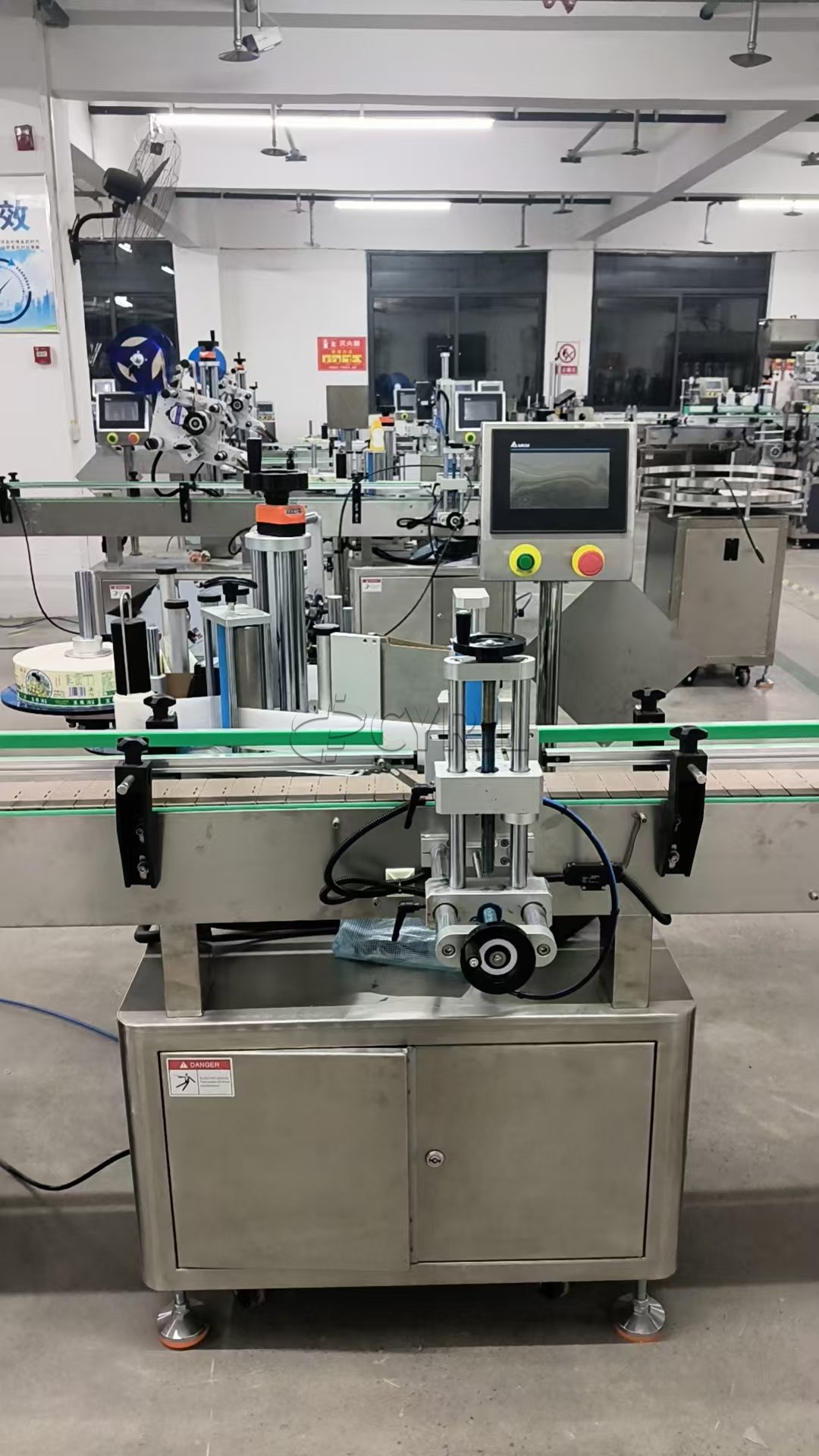 Double-head scale + powder + filling + capping + labeling + bottle sorting + bottle collection