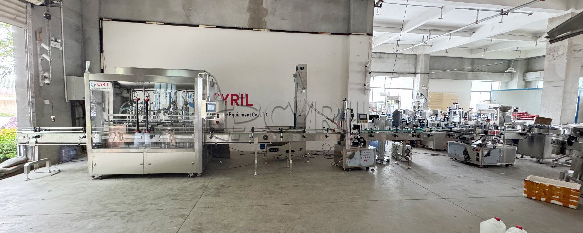 6-Head Paste Filling Machine + Cap Elevator + 4-Wheel Capping Machine + Laser Coding + Double-Sided Labeling