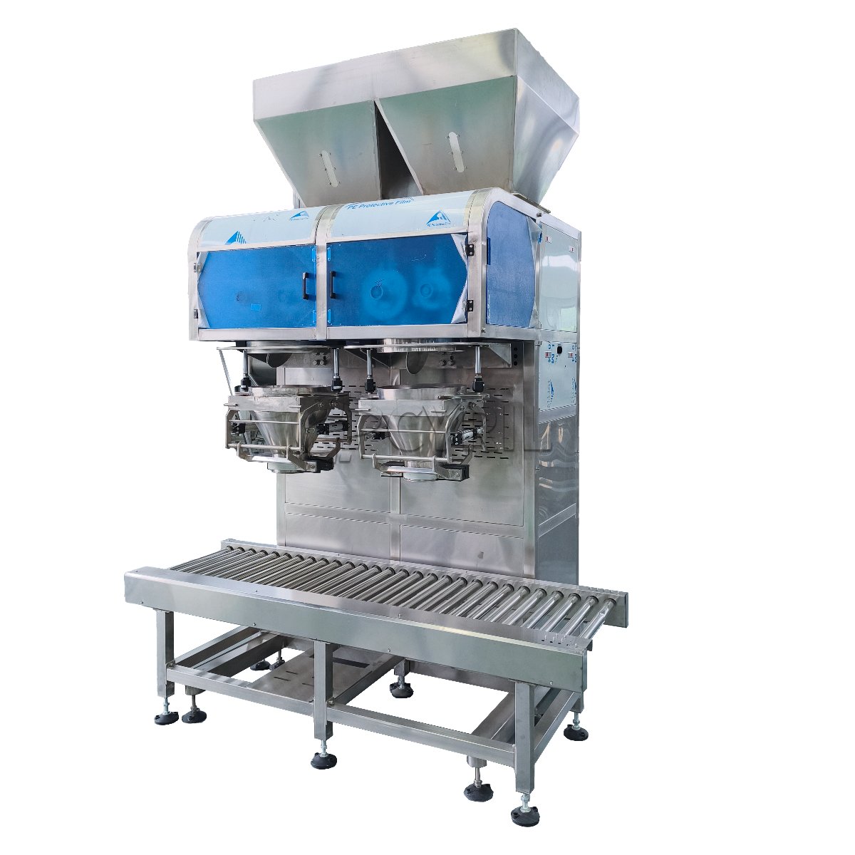 Double-head linear powder filling machine
