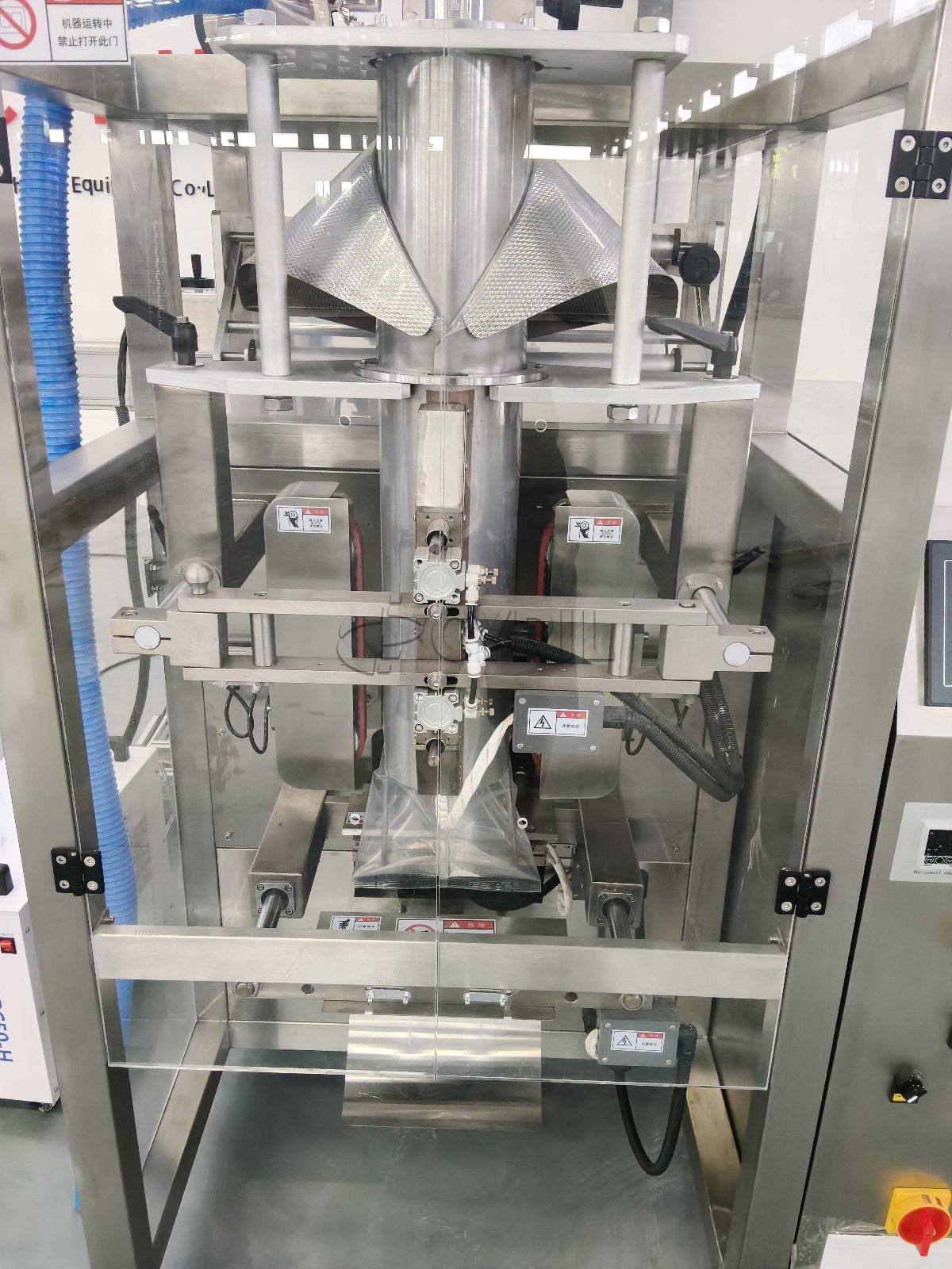 Powder Packaging Machine + Direct Pusher + Bucket Elevator