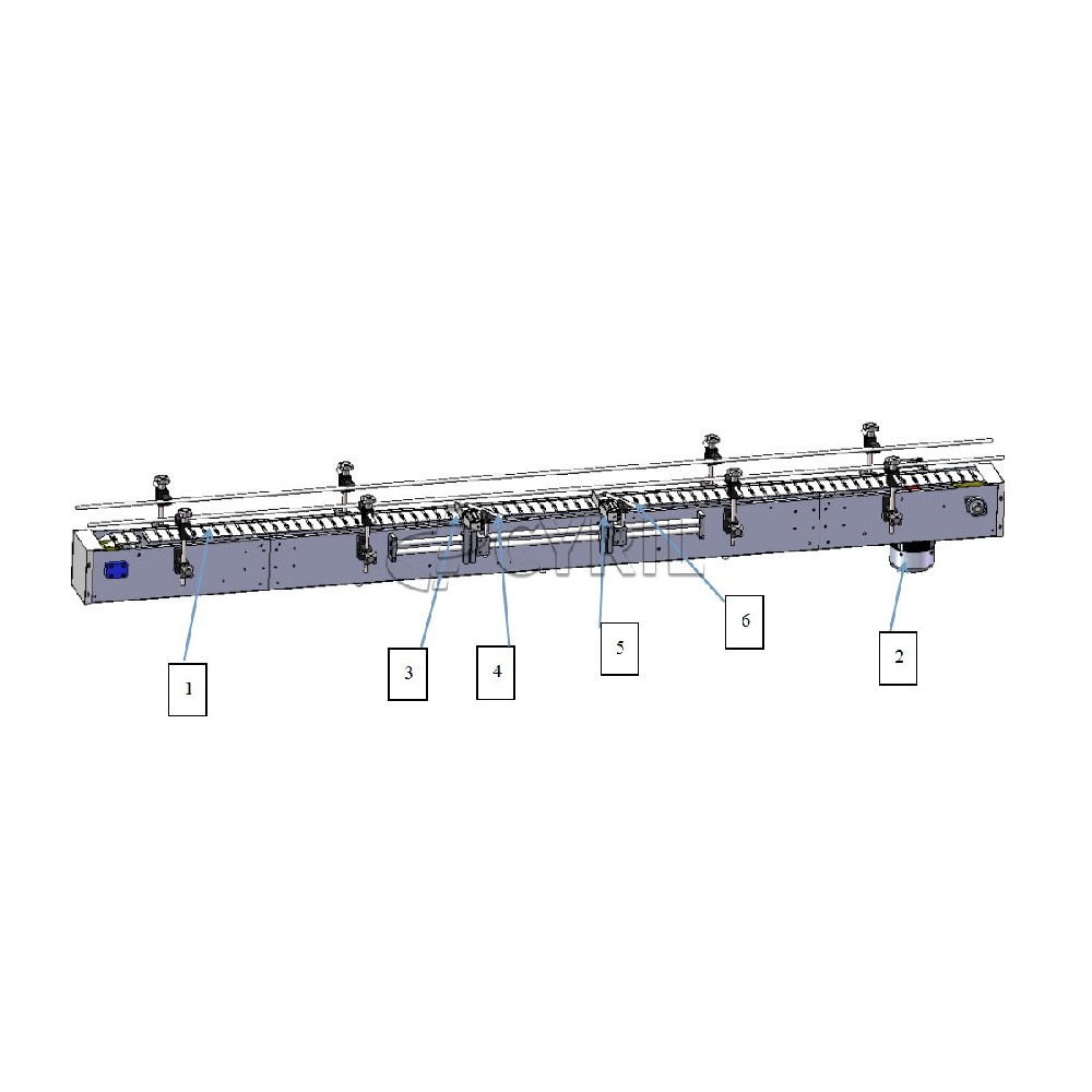 Fully Automatic Four-Head Liquid Filling Machine — Conveying System Structure