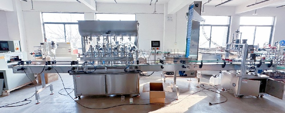 Fully automatic six-head paste + four-wheel capping + upper cover