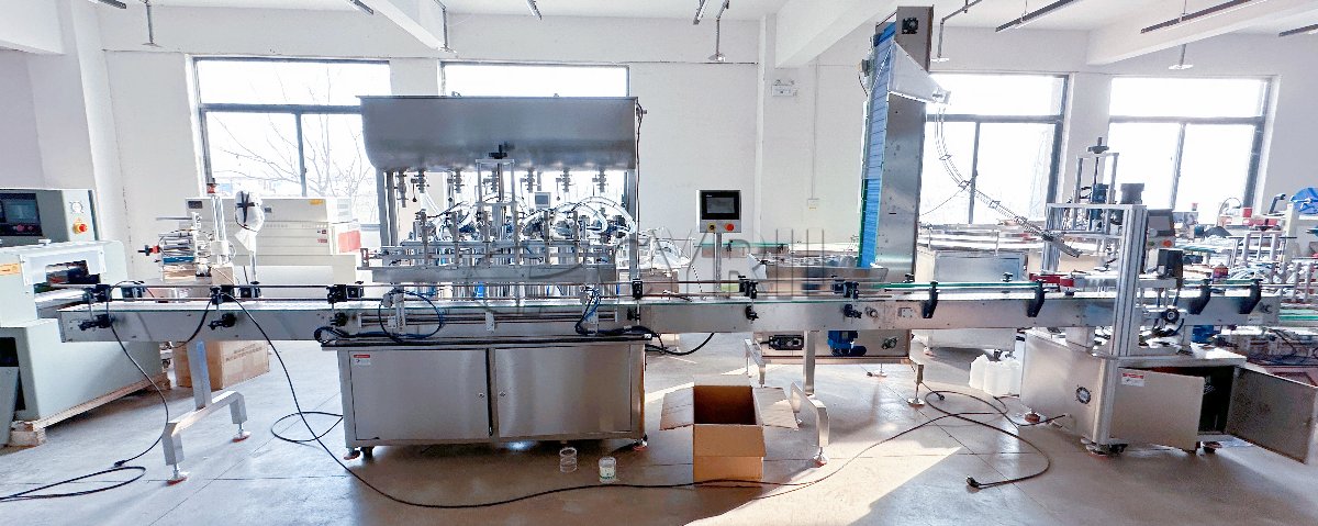 Fully automatic six-head paste + four-wheel capping + upper cover